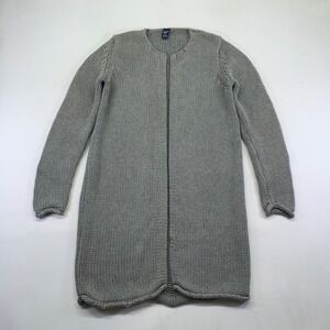 Vintage GAP Womens Knit Open Front Duster Cardigan Sweater Medium Long